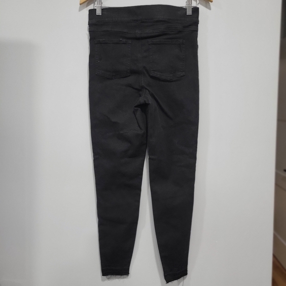 Spanx Women's Vintage Distressed Ankle Skinny Jeans Black Size M - Picture 5 of 13